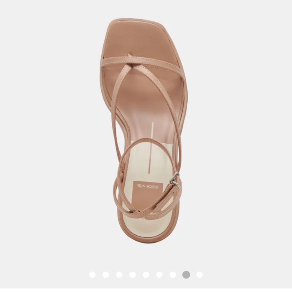 Dolce Vita Banita Sandals Block Heel Recycled Synthetic Outside Shoes Size 9